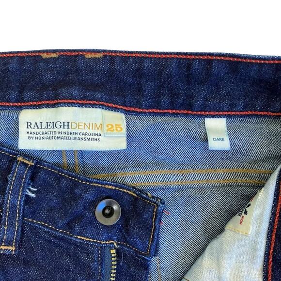 Raleigh Denim Sz 25 Handcrafted DARE White Cone Raw Selvedge Straight Leg Jeans - Picture 7 of 16